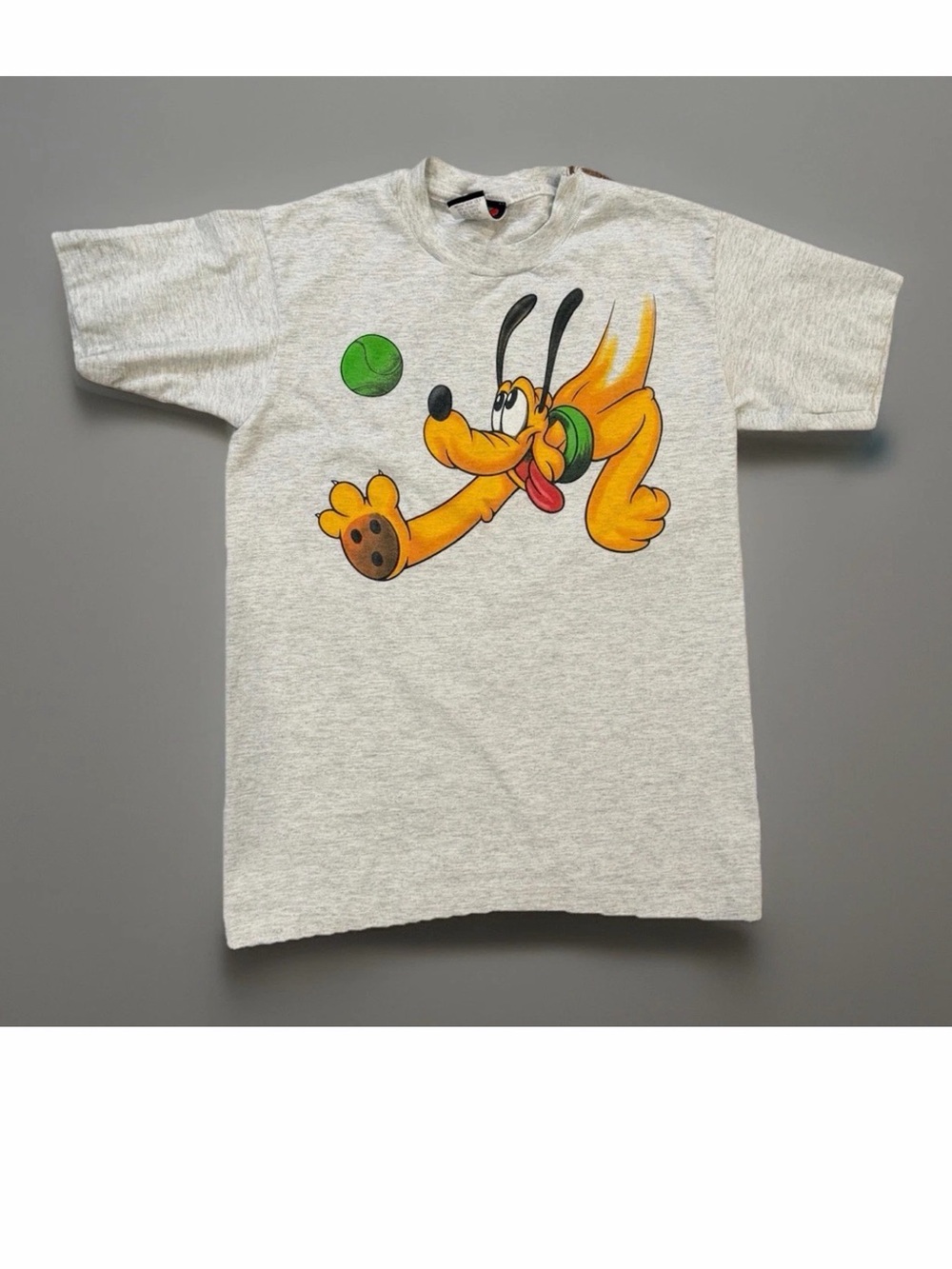 Vintage DISNEY Single Stitch Double Sided Graphic Kids LARGE Mickey 1 FLAW